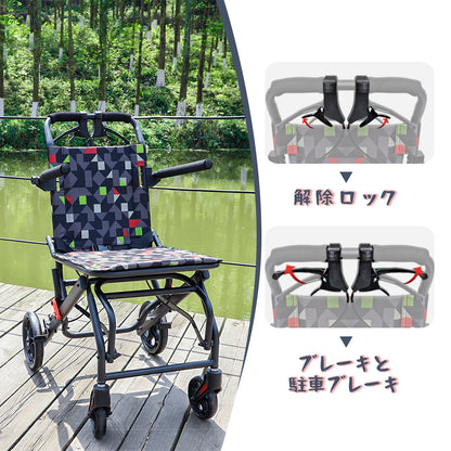 PIPIBEAR 車椅子 介助式車いす 折畳み 軽量 コンパクト 簡易車椅子 自立できる ノーパンクタイヤ 折りたたみ車イス ブレーキ付き 介助式車椅子 軽量車椅子 折り畳み 外出用 室内用 組み立て不要 簡易 軽量 持ち運び易い